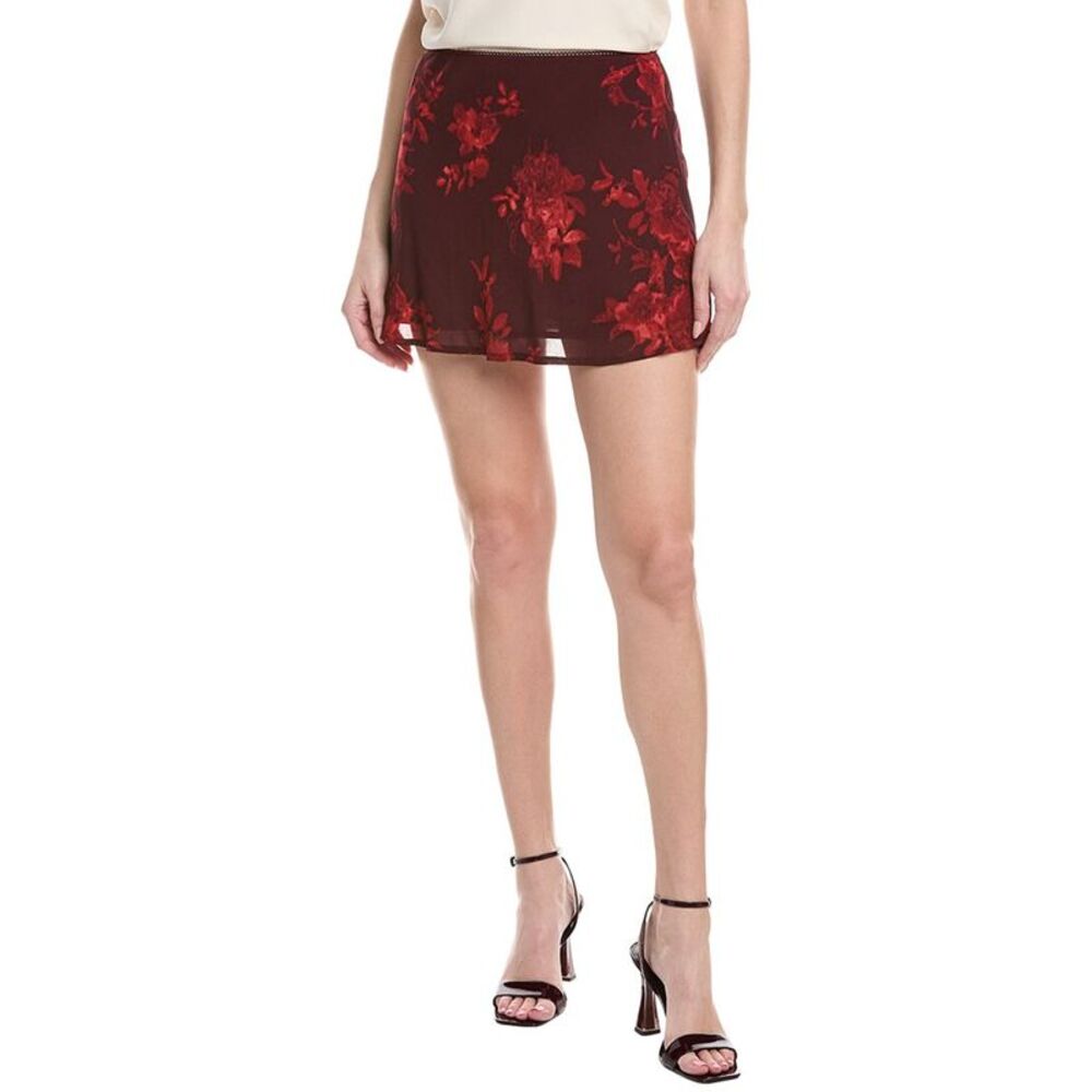 Serenette Womens  Mini Skirt, Red